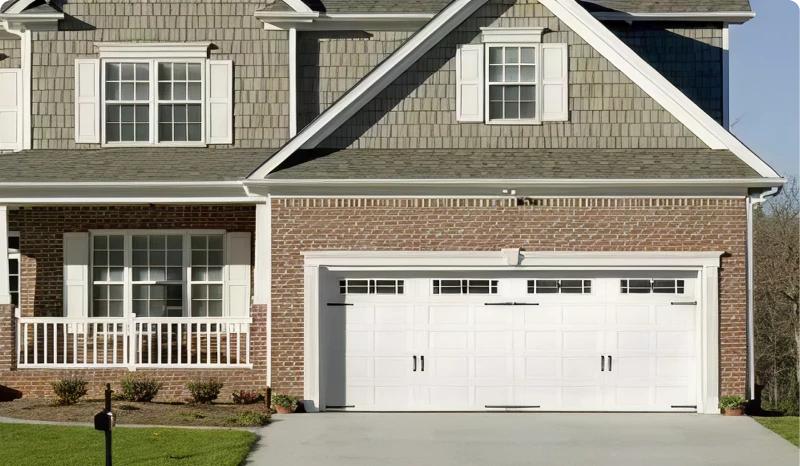Suburban house with double garage